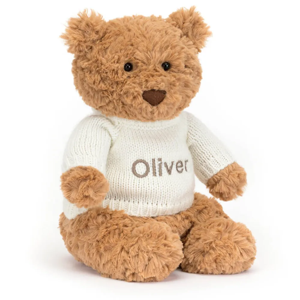 Best Bartholomew Bear with Personalised Cream Jumper