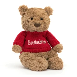 Sale Bartholomew Bear with Personalised Red Jumper