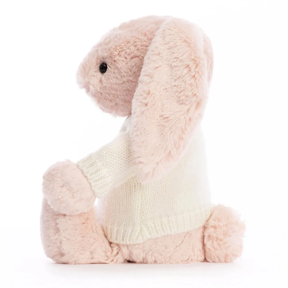 Discount Bashful Blush Bunny with Personalised Cream Jumper