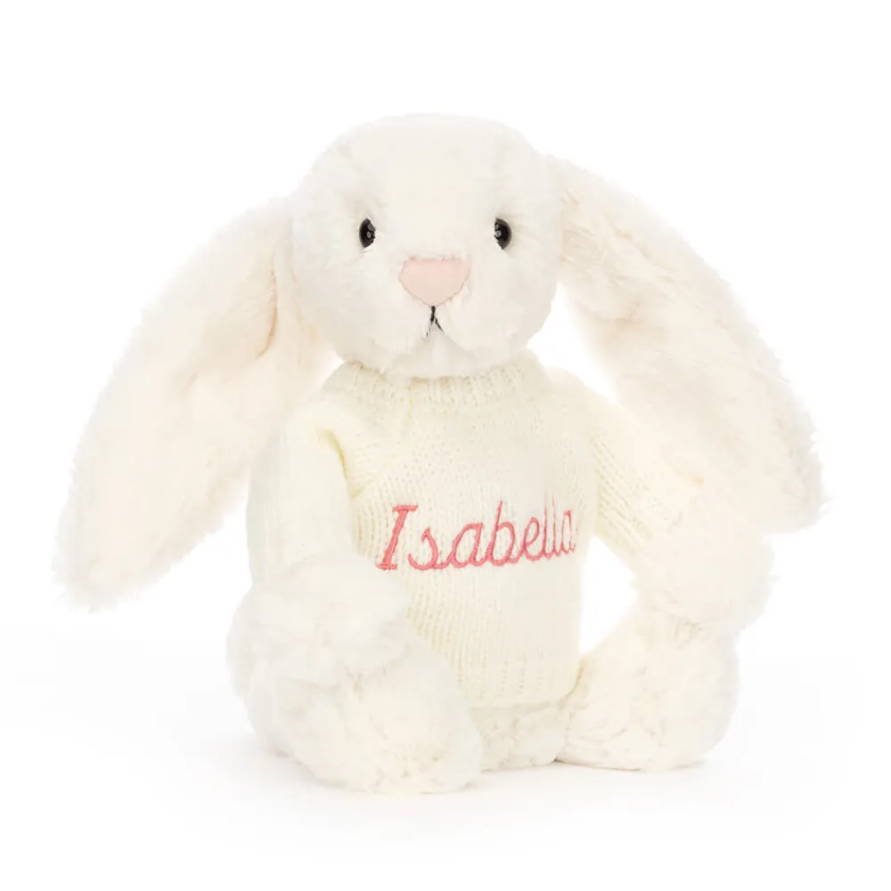 Discount Bashful Cream Bunny with Personalised Cream Jumper
