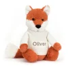 Outlet Bashful Fox Cub with Personalised Cream Jumper