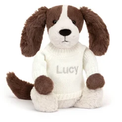 Outlet Bashful Fudge Puppy with Personalised Cream Jumper