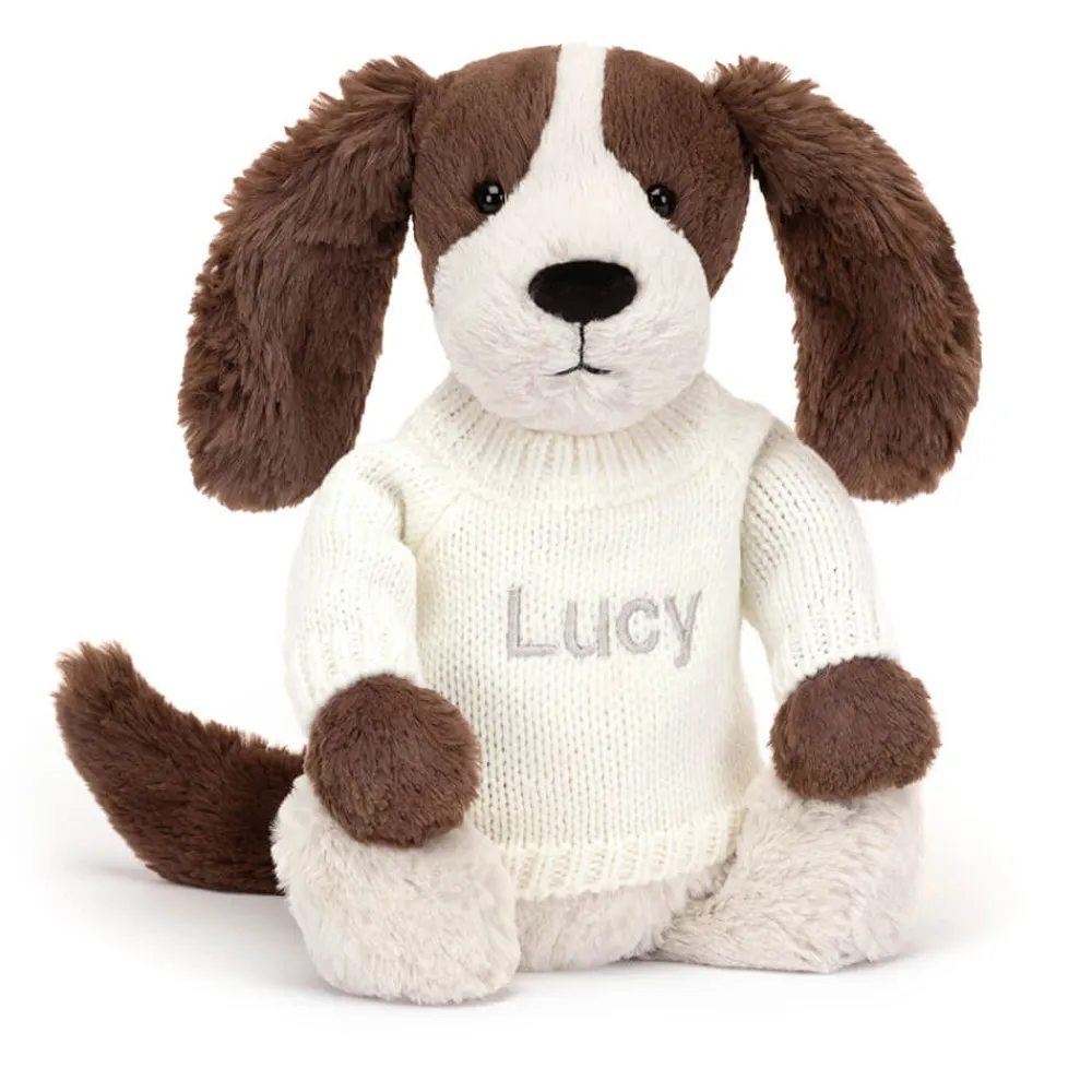 Outlet Bashful Fudge Puppy with Personalised Cream Jumper