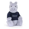 Best Bashful Hippo with Personalised Navy Jumper