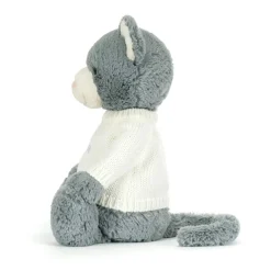 Sale Bashful Kitten with Personalised Cream Jumper