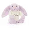 New Bashful Lilac Bunny with Personalised Cream Jumper