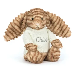 Online Bashful Luxe Bunny Juniper with Personalised Cream Jumper