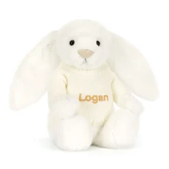 Clearance Bashful Luxe Bunny Luna with Personalised Cream Jumper