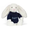 Outlet Bashful Luxe Bunny Nimbus with Personalised Navy Jumper