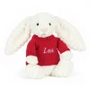 Sale Bashful Luxe Bunny Nimbus with Personalised Red Jumper