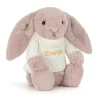 Online Bashful Luxe Bunny Rosa with Personalised Cream Jumper
