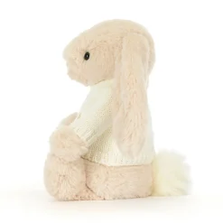 Outlet Bashful Luxe Bunny Willow with Personalised Cream Jumper