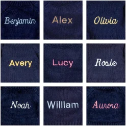Online Bashful Luxe Bunny Willow with Personalised Navy Jumper