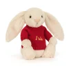 Online Bashful Luxe Bunny Willow with Personalised Red Jumper