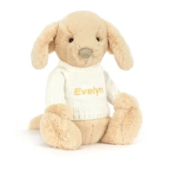 Clearance Bashful Luxe Puppy Orlando with Personalised Cream Jumper