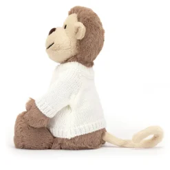 Sale Bashful Monkey with Personalised Cream Jumper
