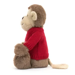 Clearance Bashful Monkey with Personalised Red Jumper