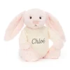 Sale Bashful Pink Bunny with Personalised Cream Jumper