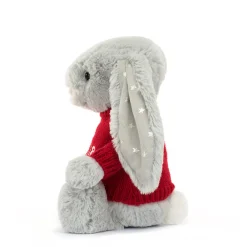 Outlet Bashful Shimmer Bunny with Personalised Red Jumper