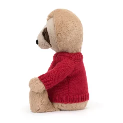 New Bashful Sloth with Personalised Red Jumper