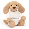 Outlet Bashful Toffee Puppy with Personalised Cream Jumper