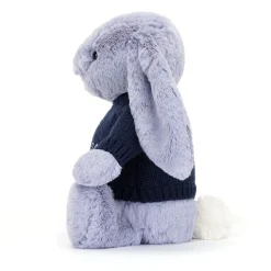 Clearance Bashful Viola Bunny with Personalised Navy Jumper