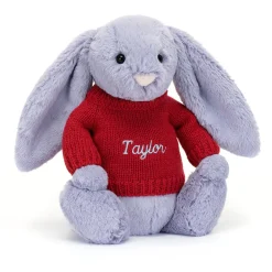 Online Bashful Viola Bunny with Personalised Red Jumper