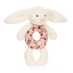 Clearance Blossom Cream Bunny 'Berry' Ring Rattle