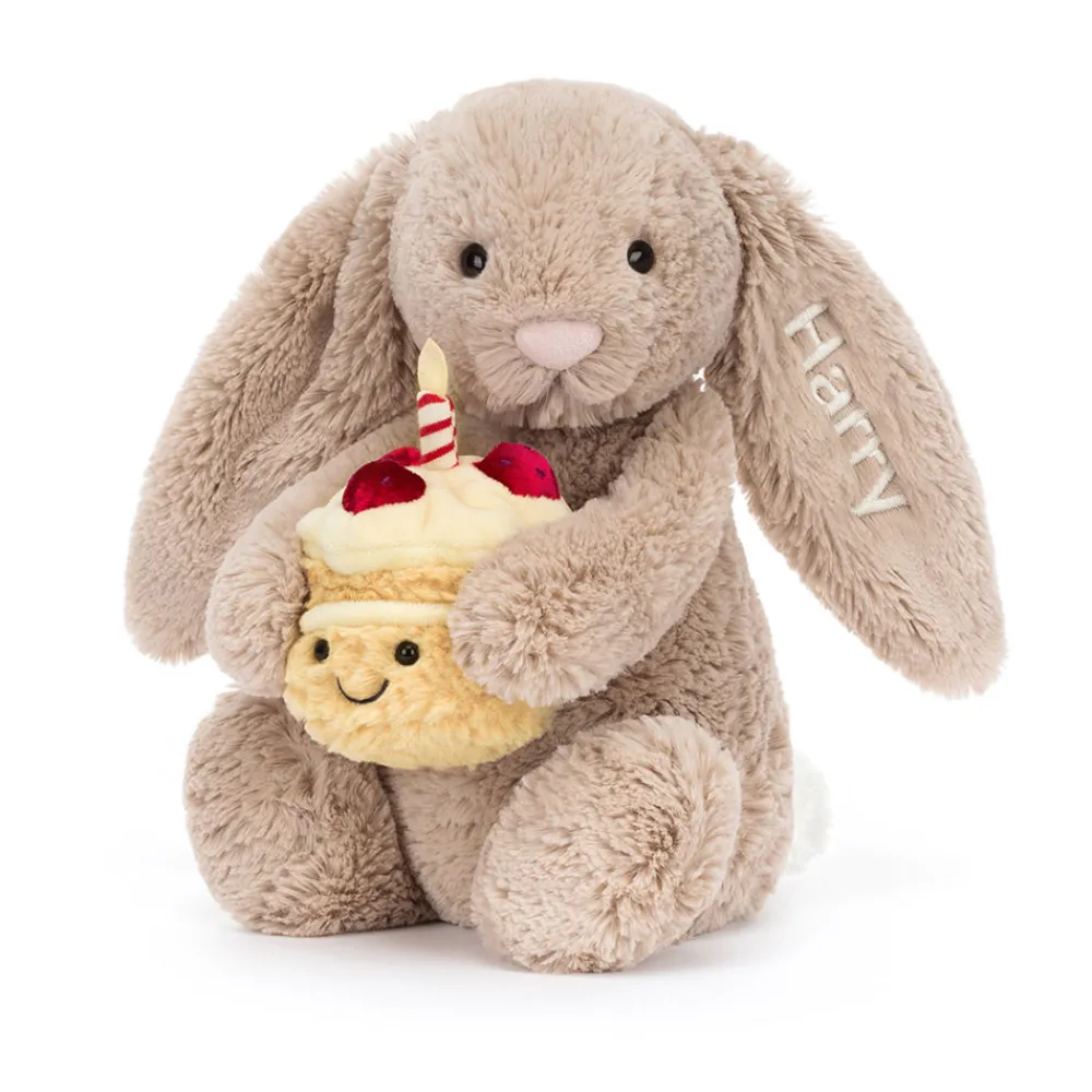 Sale Personalised Bashful Beige Bunny 'Birthday'