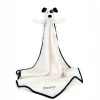 Personalised Bashful Black & Cream Puppy Blankie