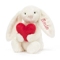 Clearance Personalised Bashful Red Love Heart Bunny Medium