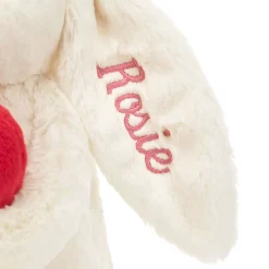 Clearance Personalised Bashful Red Love Heart Bunny Medium