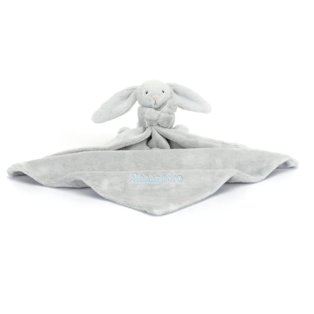 Online Personalised Bashful Silver Bunny Soother