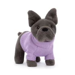Online Sweater French Bulldog Purple